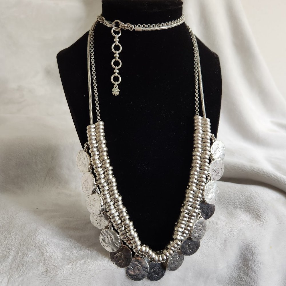 Silver Tone Long Boho Necklace. Lucky Brand. Never Been Worn.